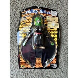 Vintage Halloween Scarewear Flying Witch Scary Haunted Decor Brand New Spooky